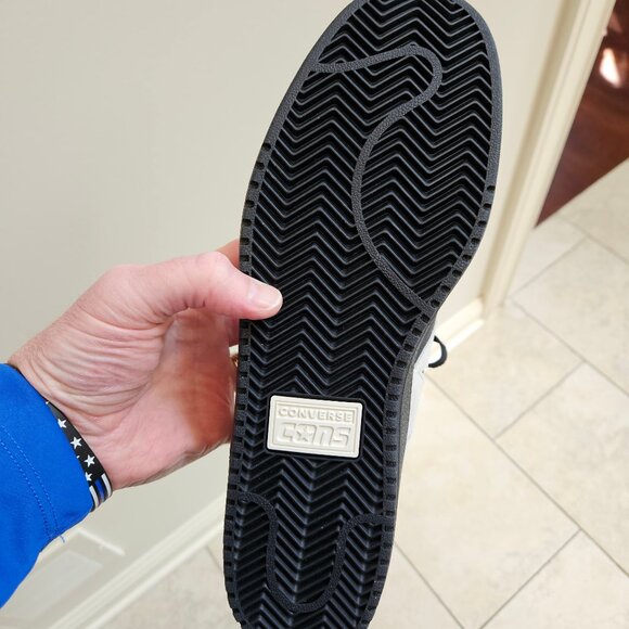 NWOT Converse Men's AS-1 Pro Leather/Suede Sneakers, White/Black, Sz 12 - Picture 15 of 16